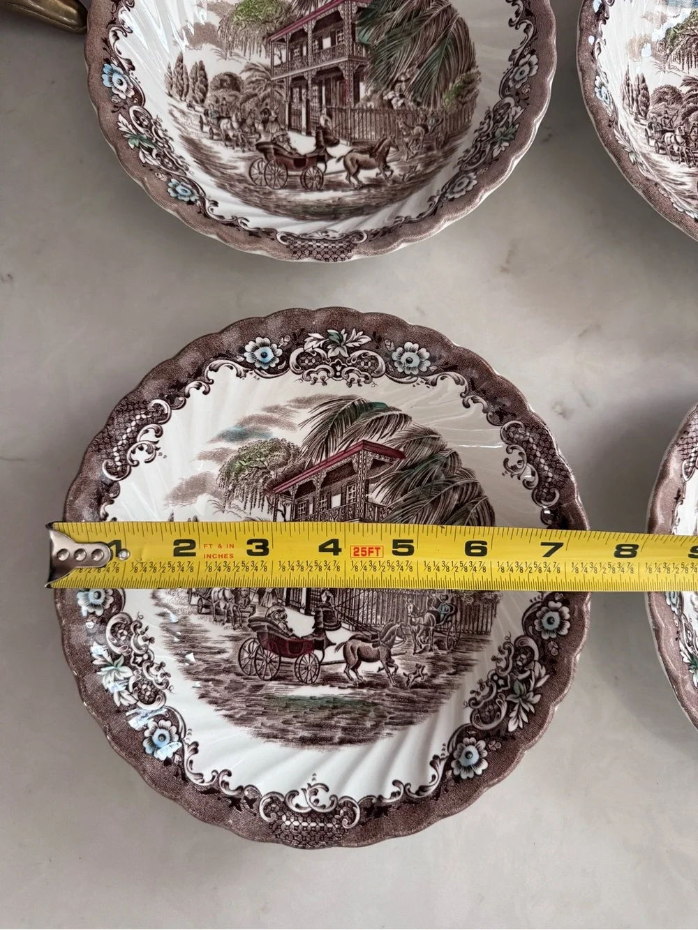 Vintage Johnson Bros Heritage Hall England Soup&Cereal Bowl Set of 4